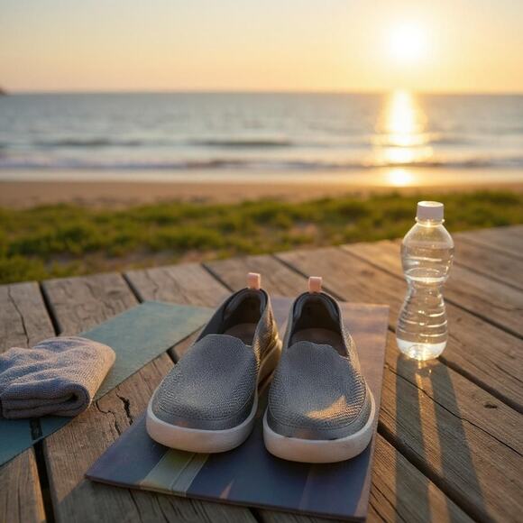 Vionic Sidney Slip On Loafers Gray Knit Size 6.5 Comfort Walking Travel Shoes - Picture 10 of 10